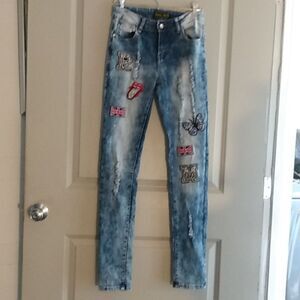 REBEL LOVE SKINNY JEANS SZ 7/8